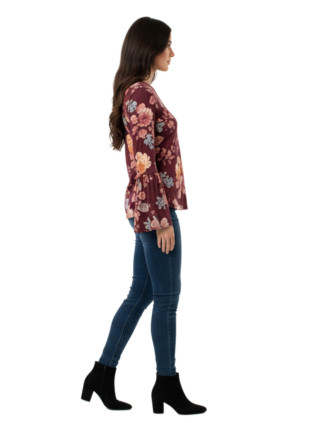 INC International Concepts Floral V-Neck Blouse