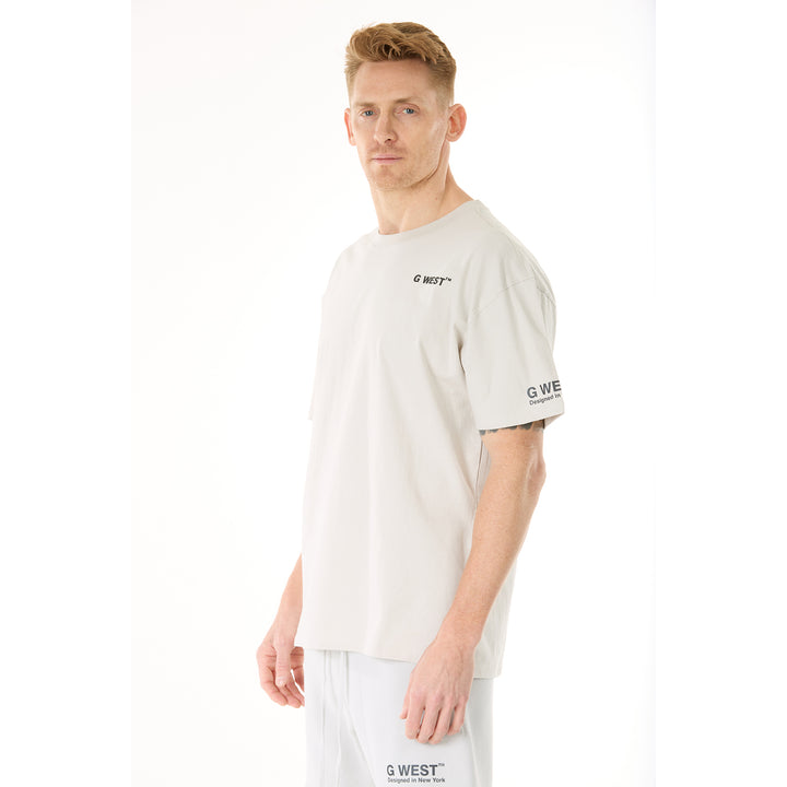 G WEST MENS  LIFESTYLE PREMIUM T-SHIRT - GRAY VIOLET