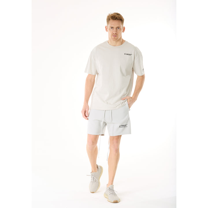 G WEST MENS  LIFESTYLE PREMIUM T-SHIRT - GRAY VIOLET