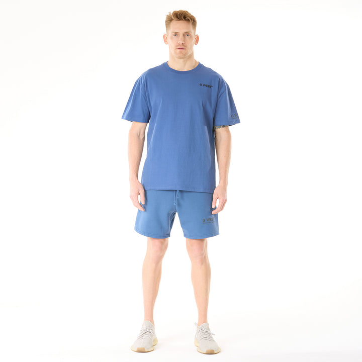 G WEST MENS  LIFESTYLE PREMIUM T-SHIRT - TRUE NAVY