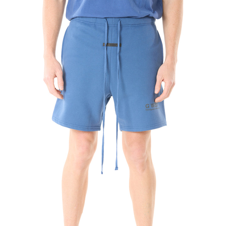 G WEST MENS LIFESTYLE PREMIUM SWEAT SHORTS - TRUE NAVY