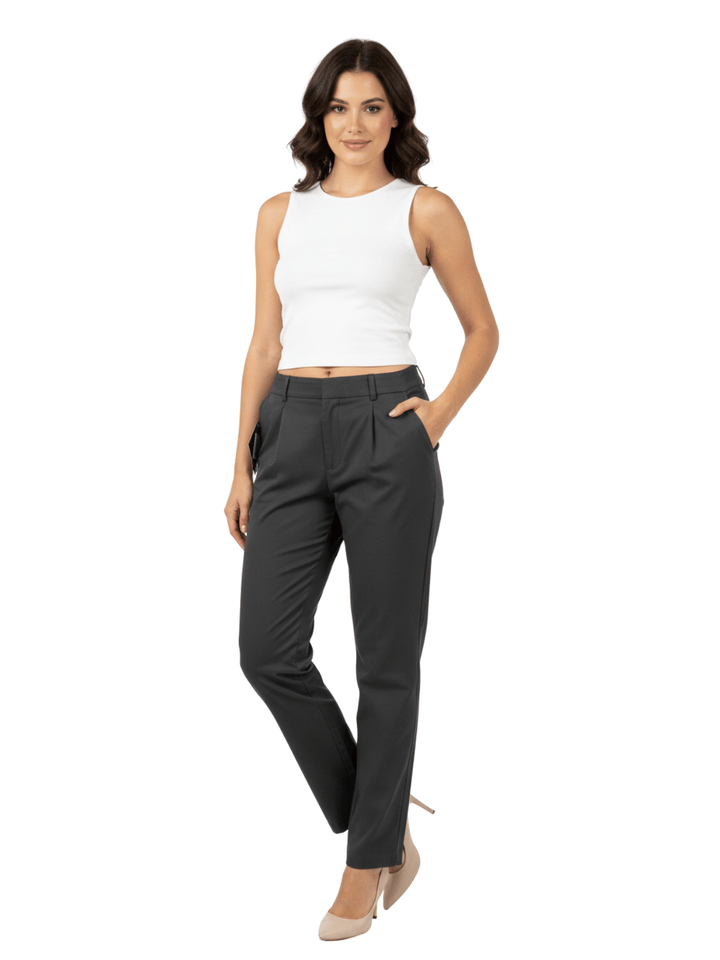 Vera Wang Black Cotton Blend Women's Pants 18WP