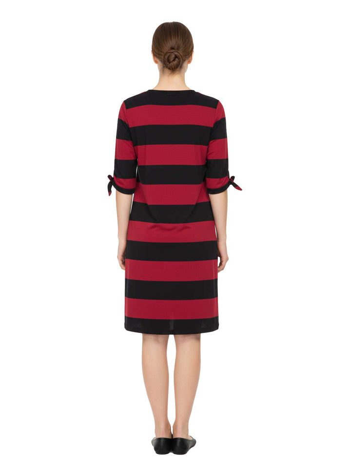 Ava & Viv Women's Striped Long Sleeve Dress