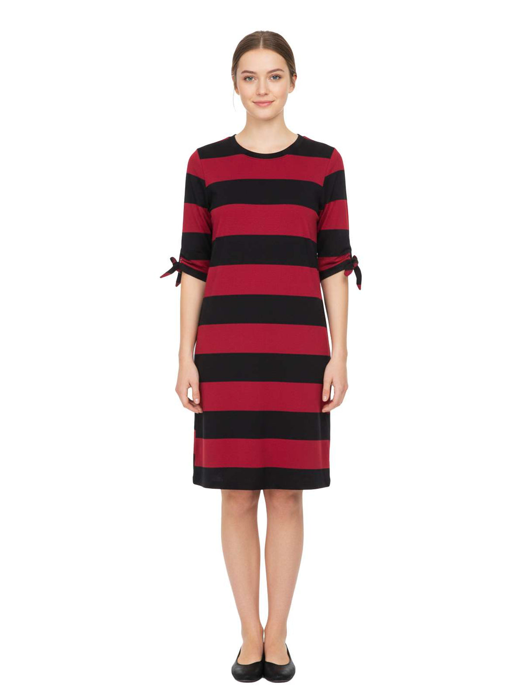 Ava & Viv Women's Striped Long Sleeve Dress