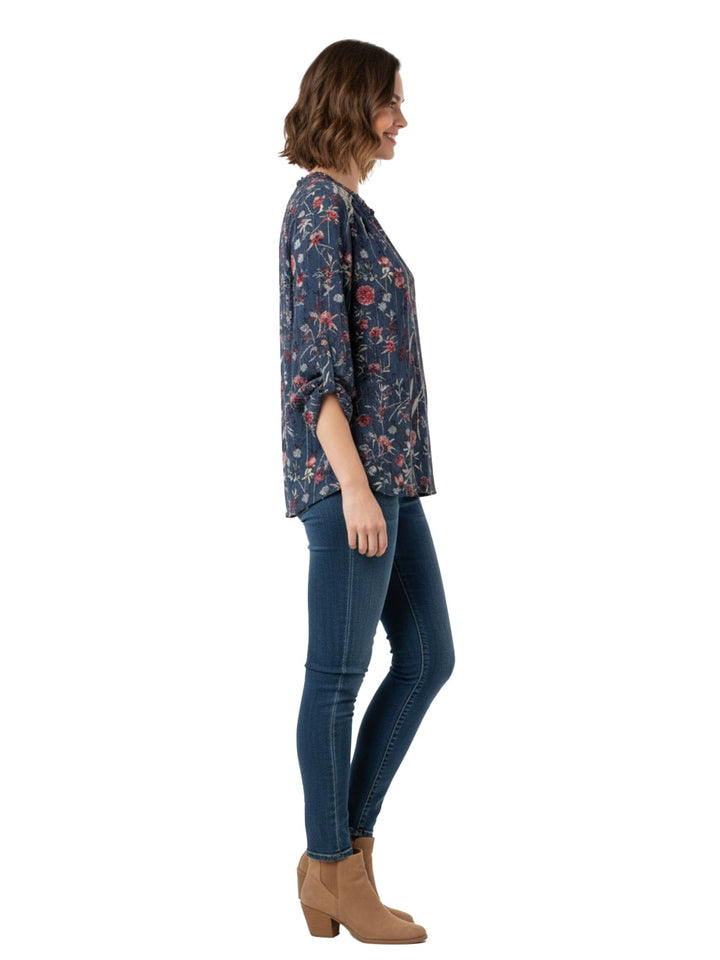 Lucky Brand Women's Floral Print Blouse
