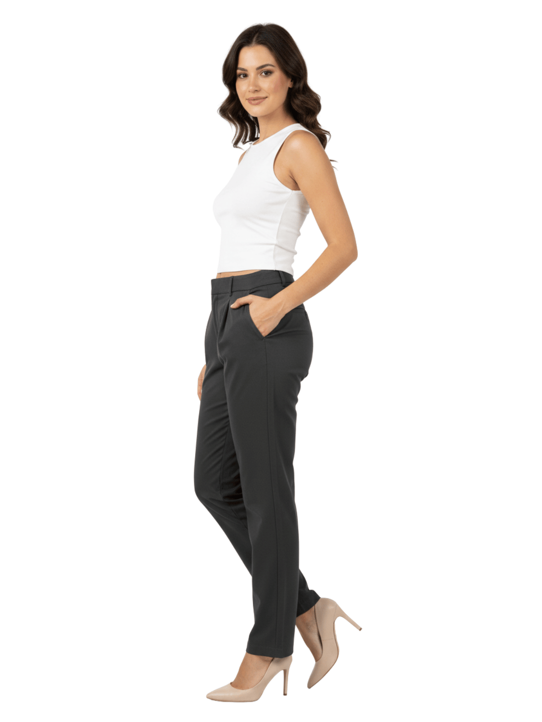 Vera Wang Black Cotton Blend Women's Pants 18WP