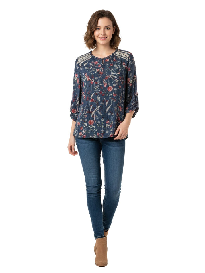 Lucky Brand Women's Floral Print Blouse