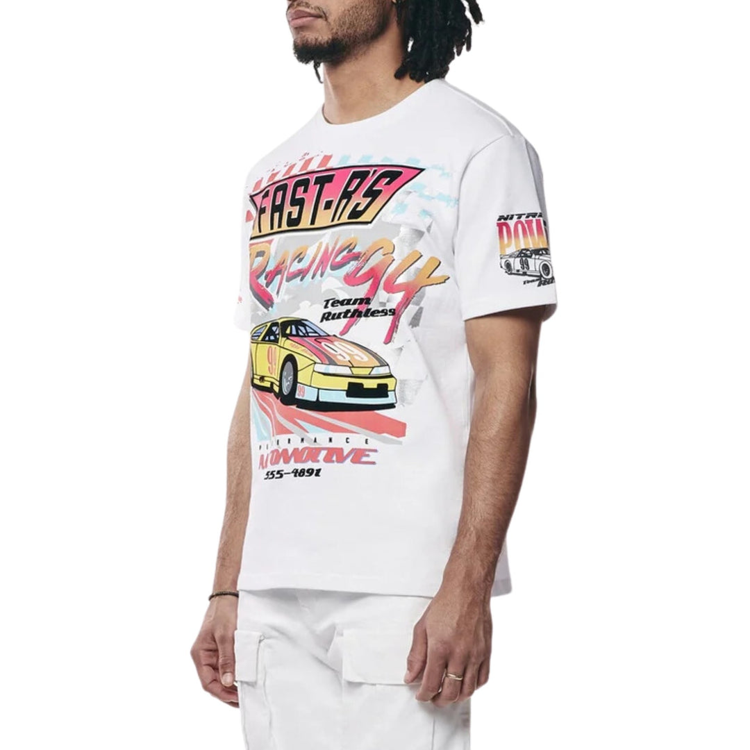 Smoke Rise Emb Patched & Graphic Printed T-shirt Mens Style : Kt24258