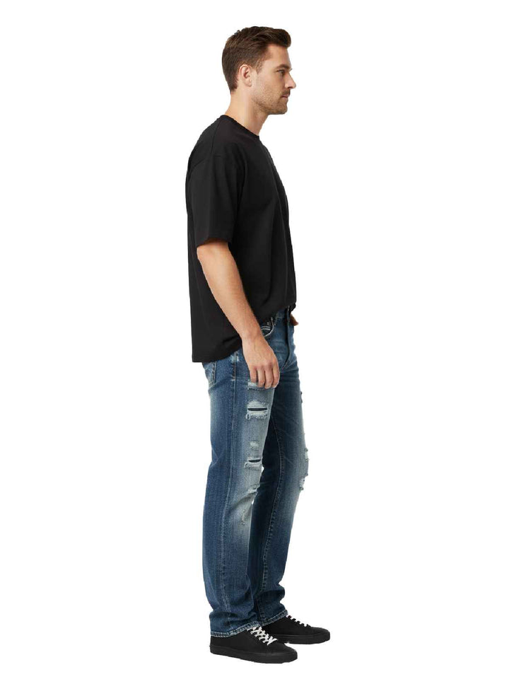 Rock Revival Men's Distressed Straight Leg Jeans