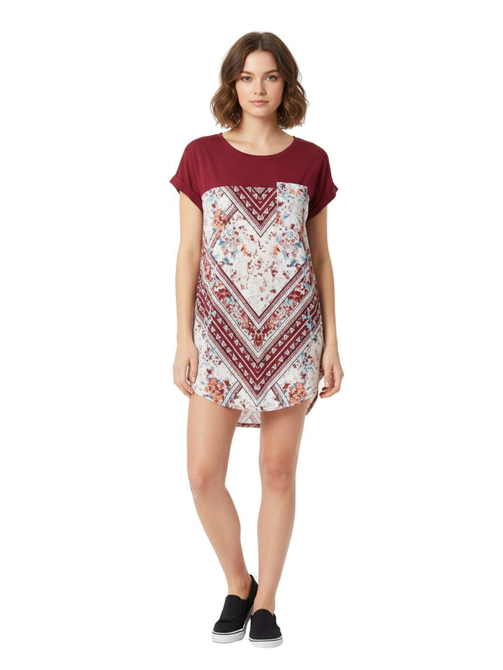 Love Tree Maroon Floral Blouse Size M