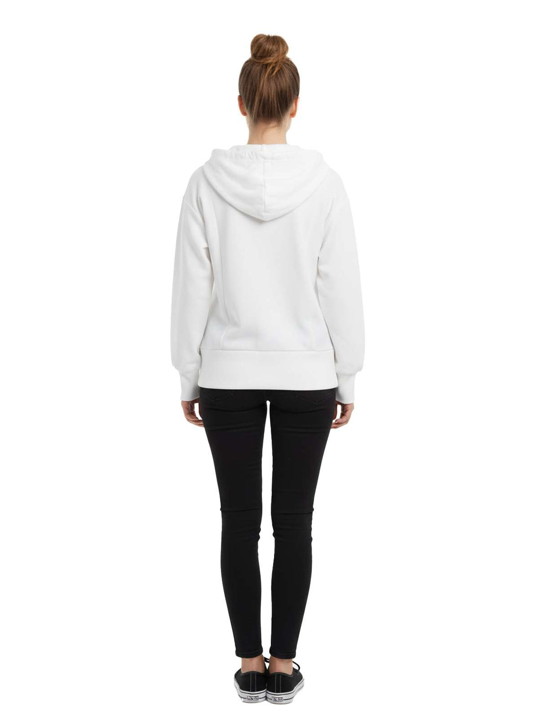 Women's White Activewear Sweatshirt