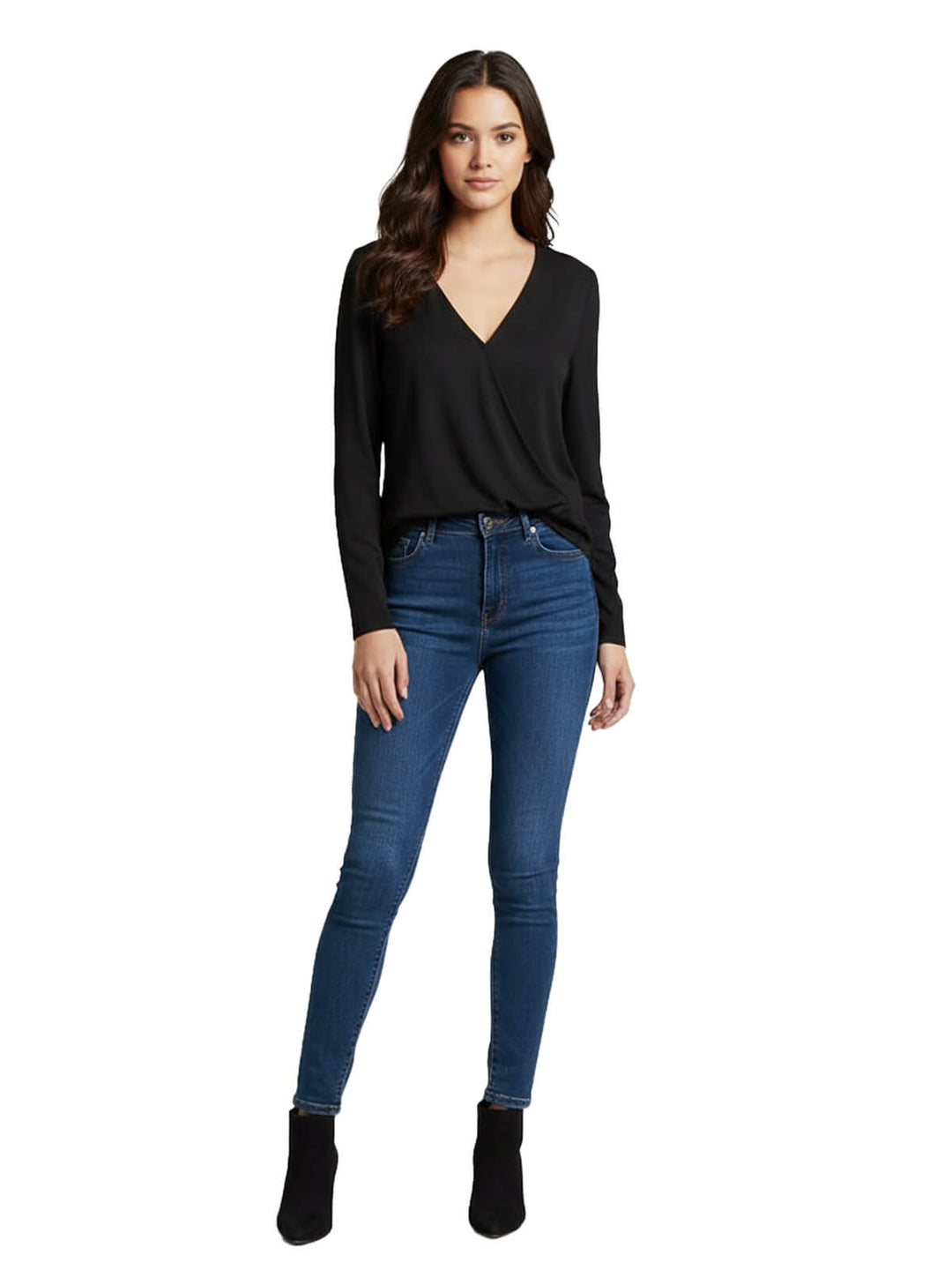 Elegant Black Long Sleeve Blouse