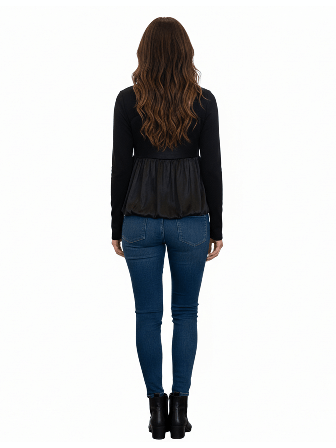 Women's Long Sleeve Peplum Blouse