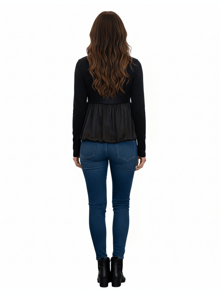 Women's Long Sleeve Peplum Blouse
