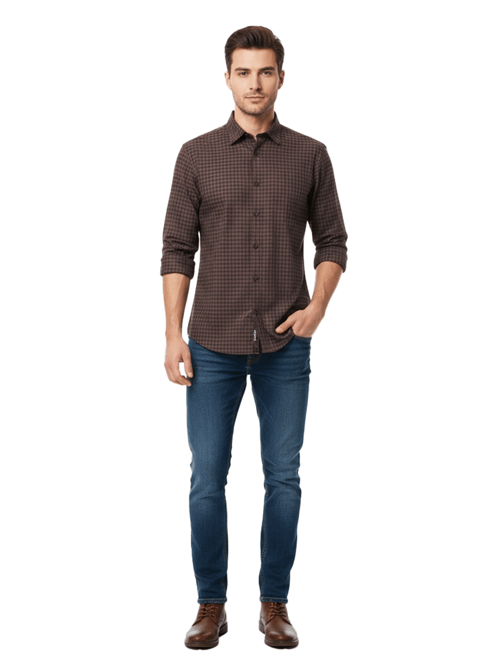 Brown Long Sleeve Shirt