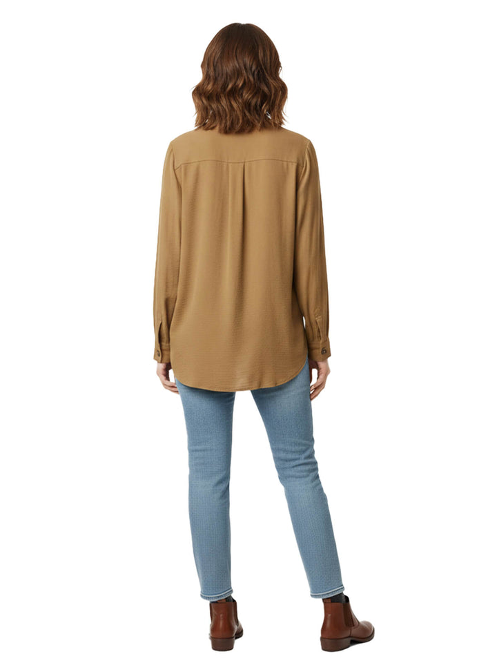 Long Sleeve Shirt Button Up with Pocket
