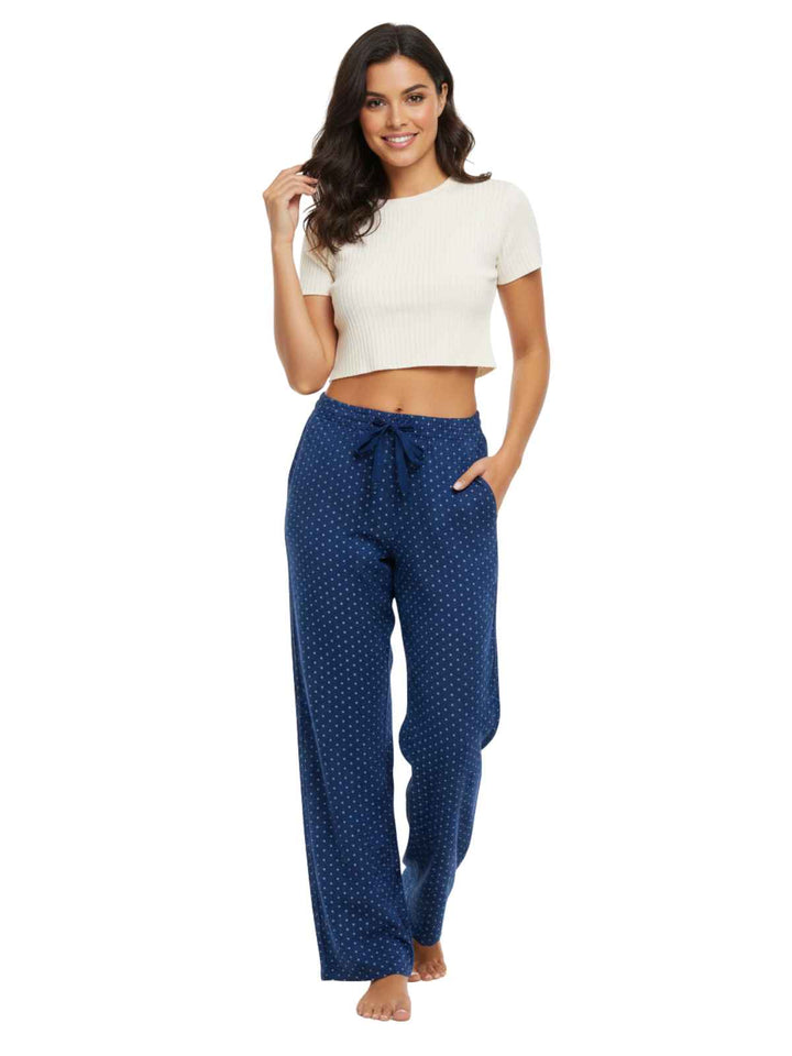 Stars Above Women's Dot Print Pajama Pants Blue