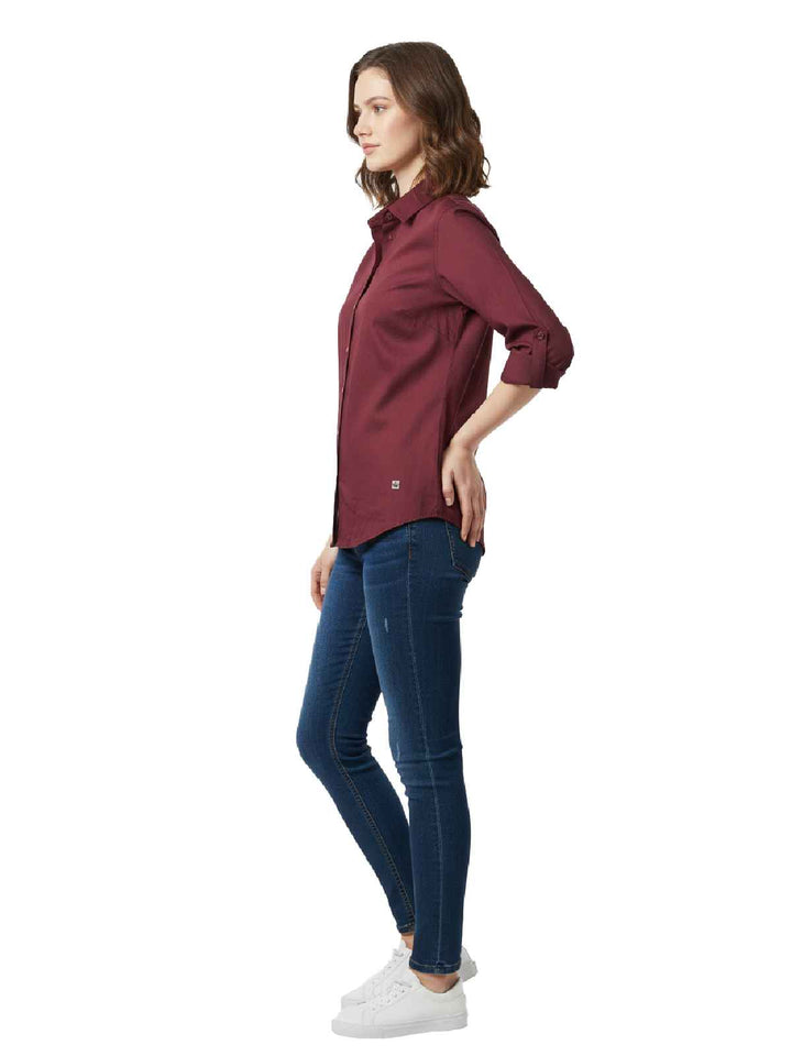 Maroon Button Down