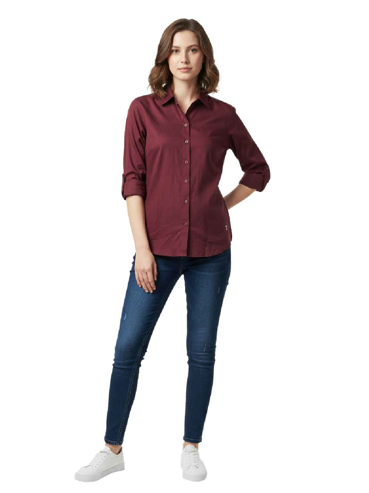 Maroon Button Down