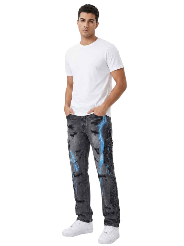 Smoke Rise Paradise Color Weft Jeans Mens Style : Jp25529