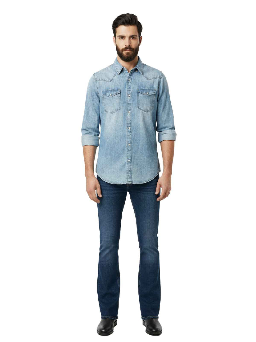 American Eagle Outfitters Blue Denim Button Down