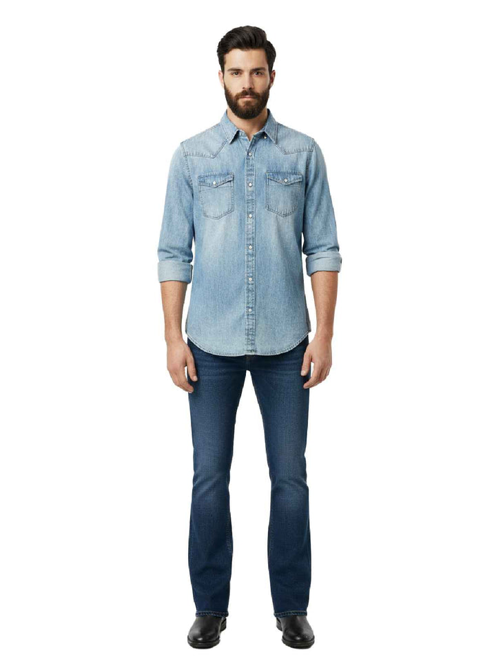 American Eagle Outfitters Blue Denim Button Down