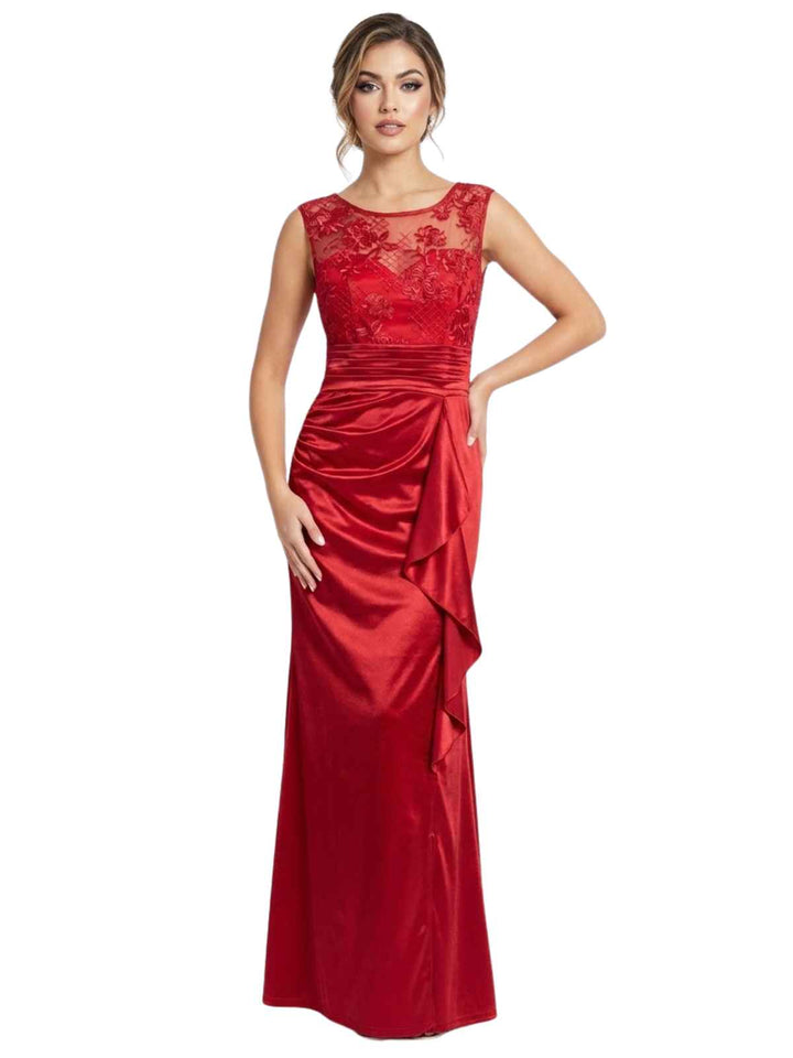 Elegant Red Satin Dress