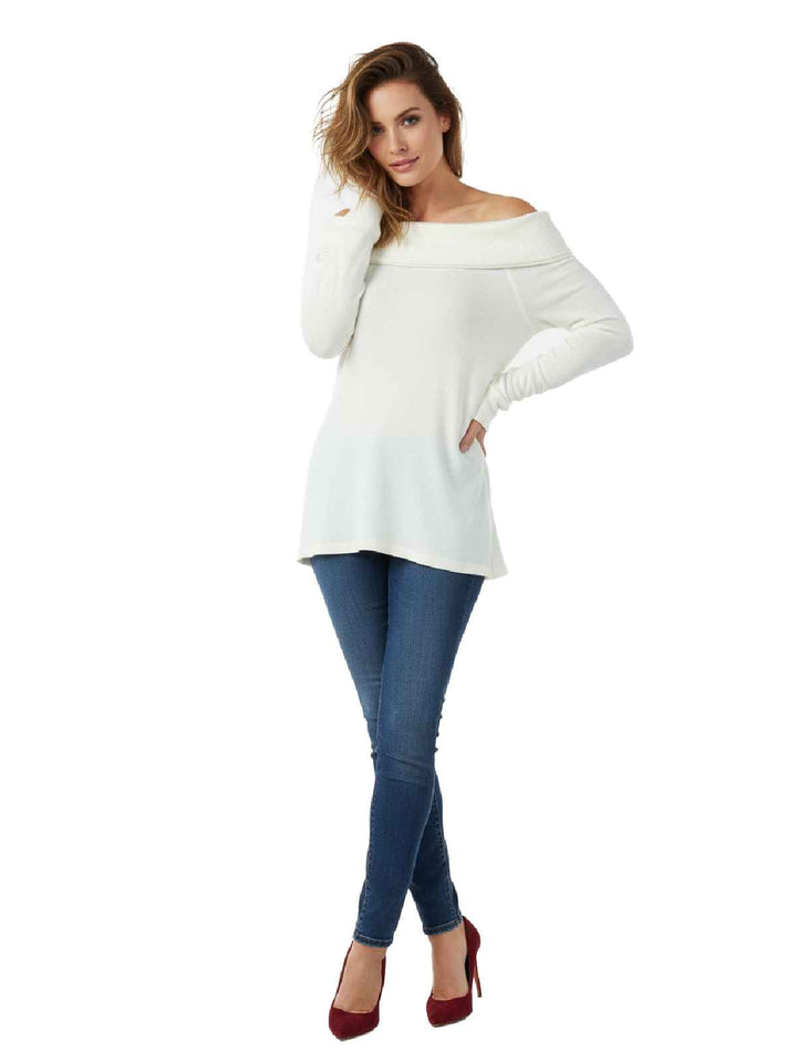 Abercrombie & Fitch Cozy Off-the-shoulder Tee Womens Style : 139-516-0460
