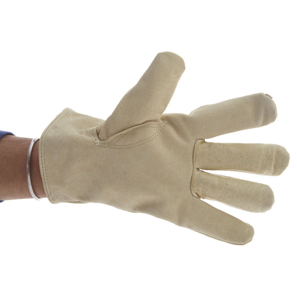 Workseries White Fleece Lined Shirred Back Keystone Gloves Mens Style : 89151