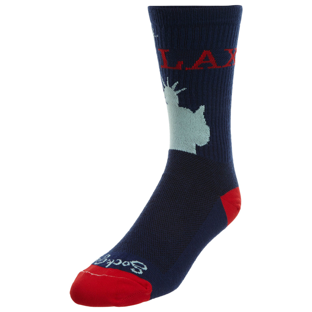 Sockguy Lax New York Crew Neck Socks Unisex Style : Laxny