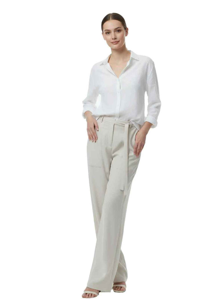 Beige Cotton Pants