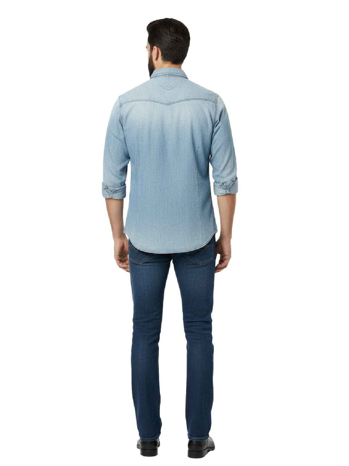 American Eagle Outfitters Blue Denim Button Down