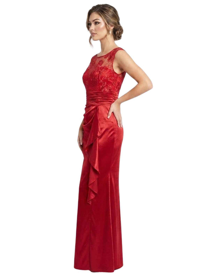 Elegant Red Satin Dress