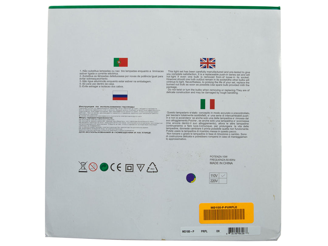 Everbright 100 Led X Mas Purple Light Not Applicable Style : Md100-p