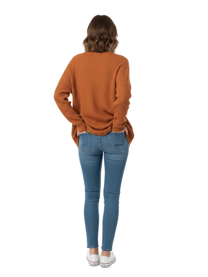 A La Mode Boutique Orange Long Sleeve Top