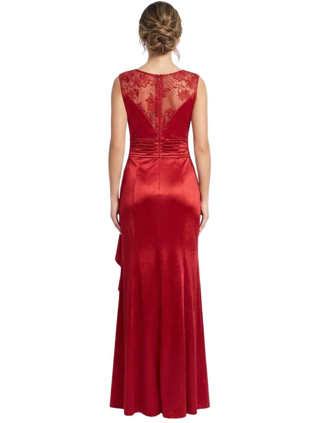 Elegant Red Satin Dress