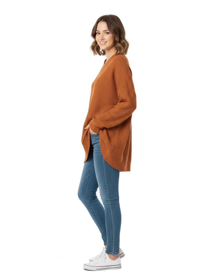 A La Mode Boutique Orange Long Sleeve Top