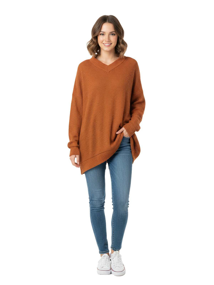 A La Mode Boutique Orange Long Sleeve Top