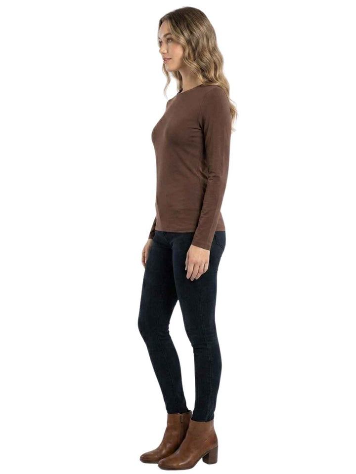 Long Sleeve Brown Top
