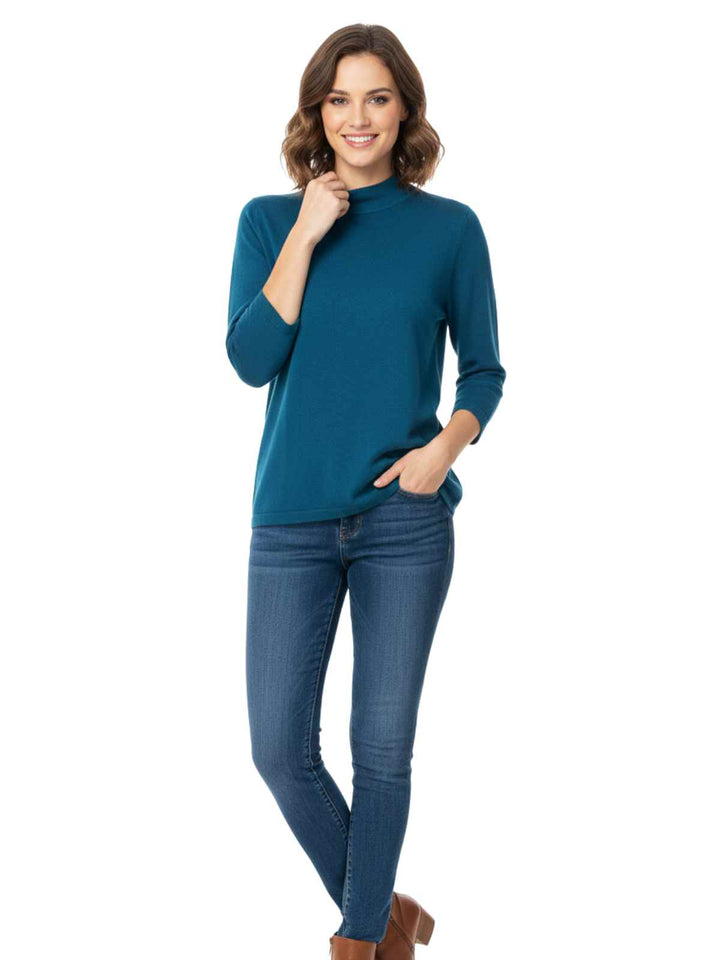 Talbots Women's Cotton Blend Mock Neck Sweater