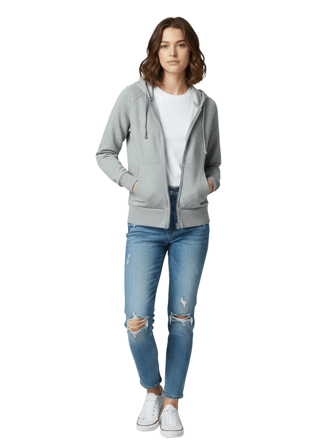 Athleta Gray Full Zip Hoodie