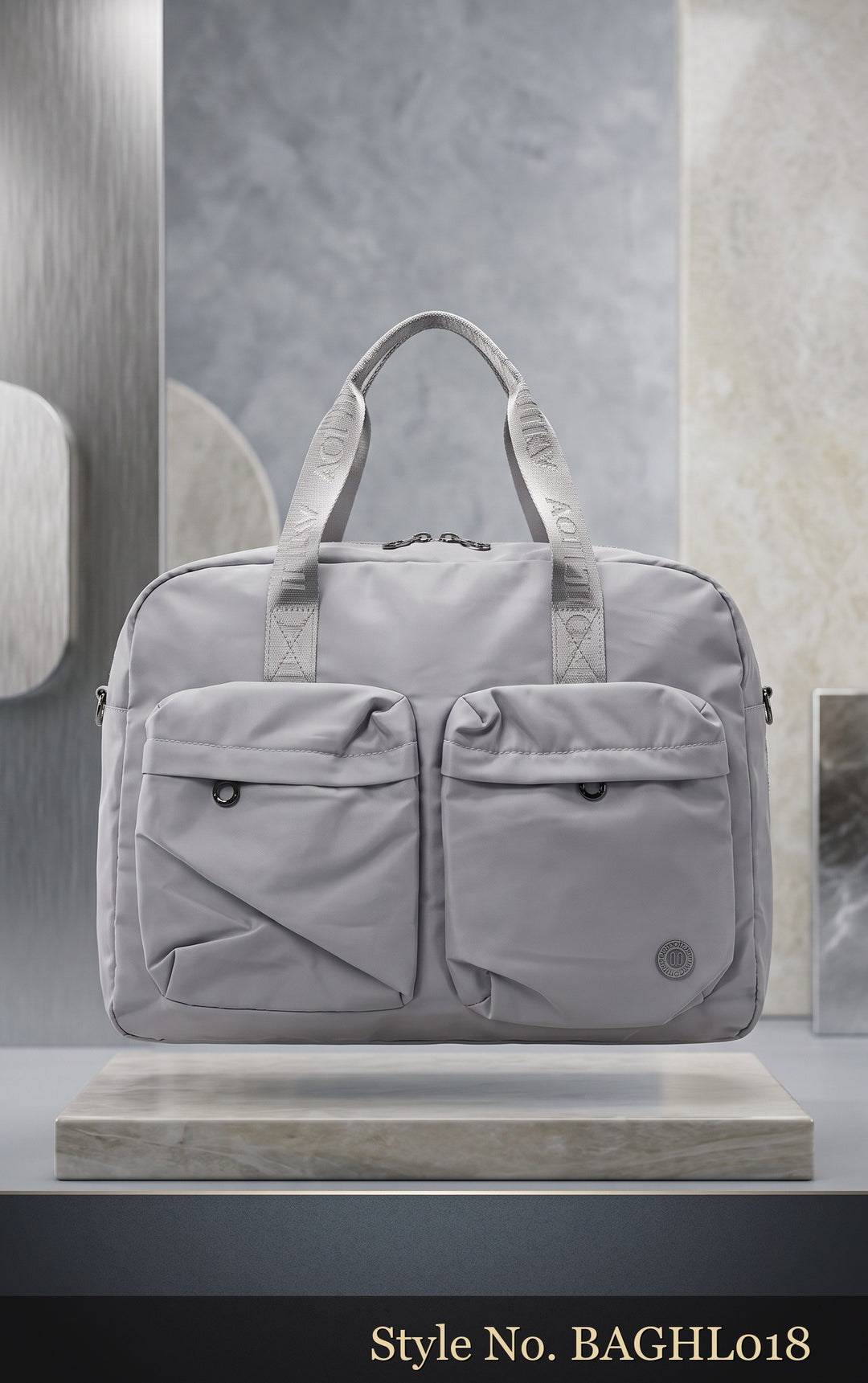 Light Gray Multi-Pocket Duffel Bag | BAGHL018