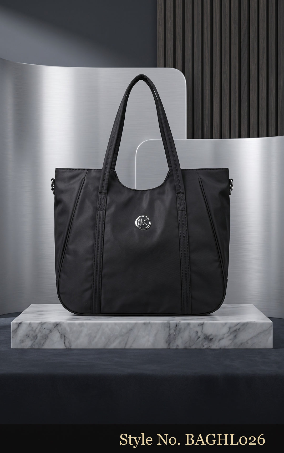Black Slouchy Tote Bag | BAGHL026