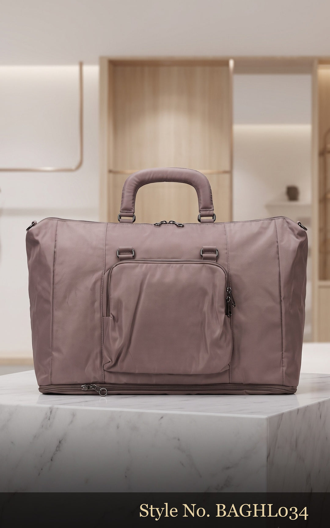 Lavender Zip-Top Shoulder Bag | BAGHL034
