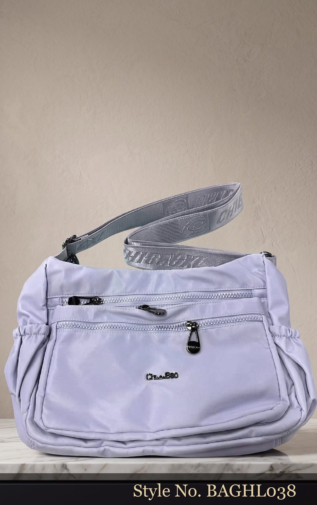 Taupe Front-Pocket Crossbody Bag | BAGHL038