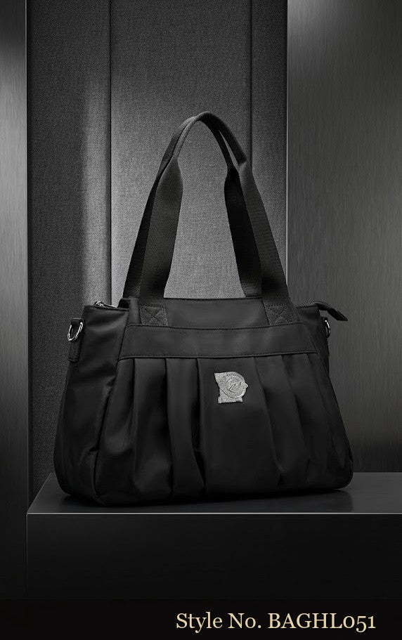 Black Zip-Top Shopper Bag | BAGHL051