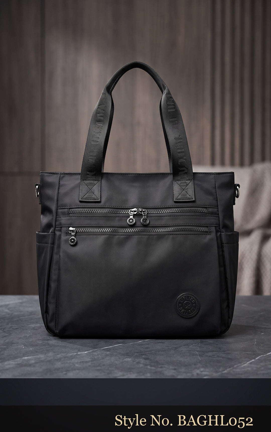 Black Multi-Pocket Shoulder Bag | BAGHL052