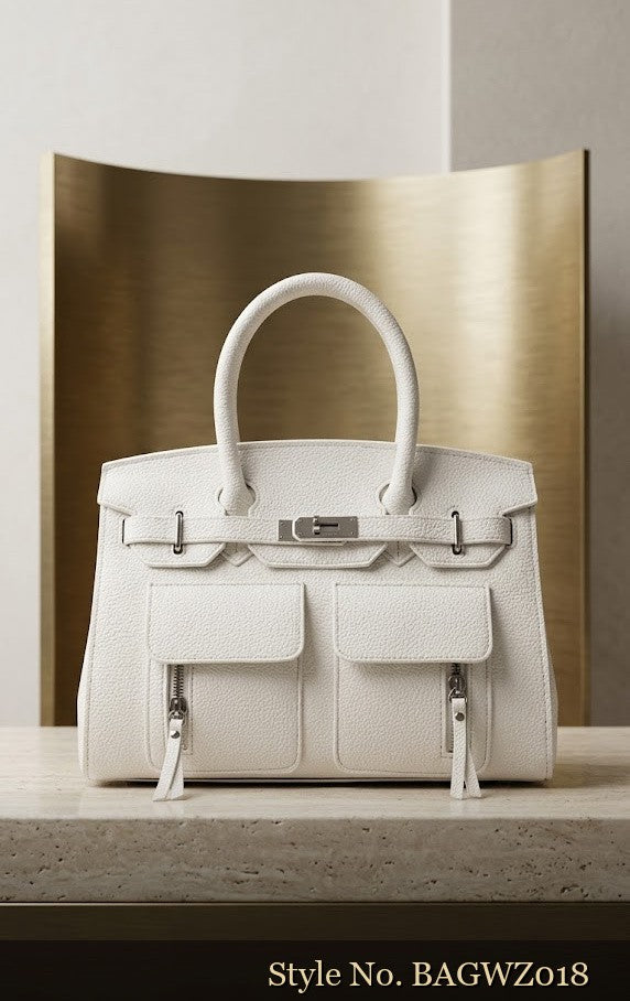 Ivory Front-Pocket Satchel | BAGWZ018