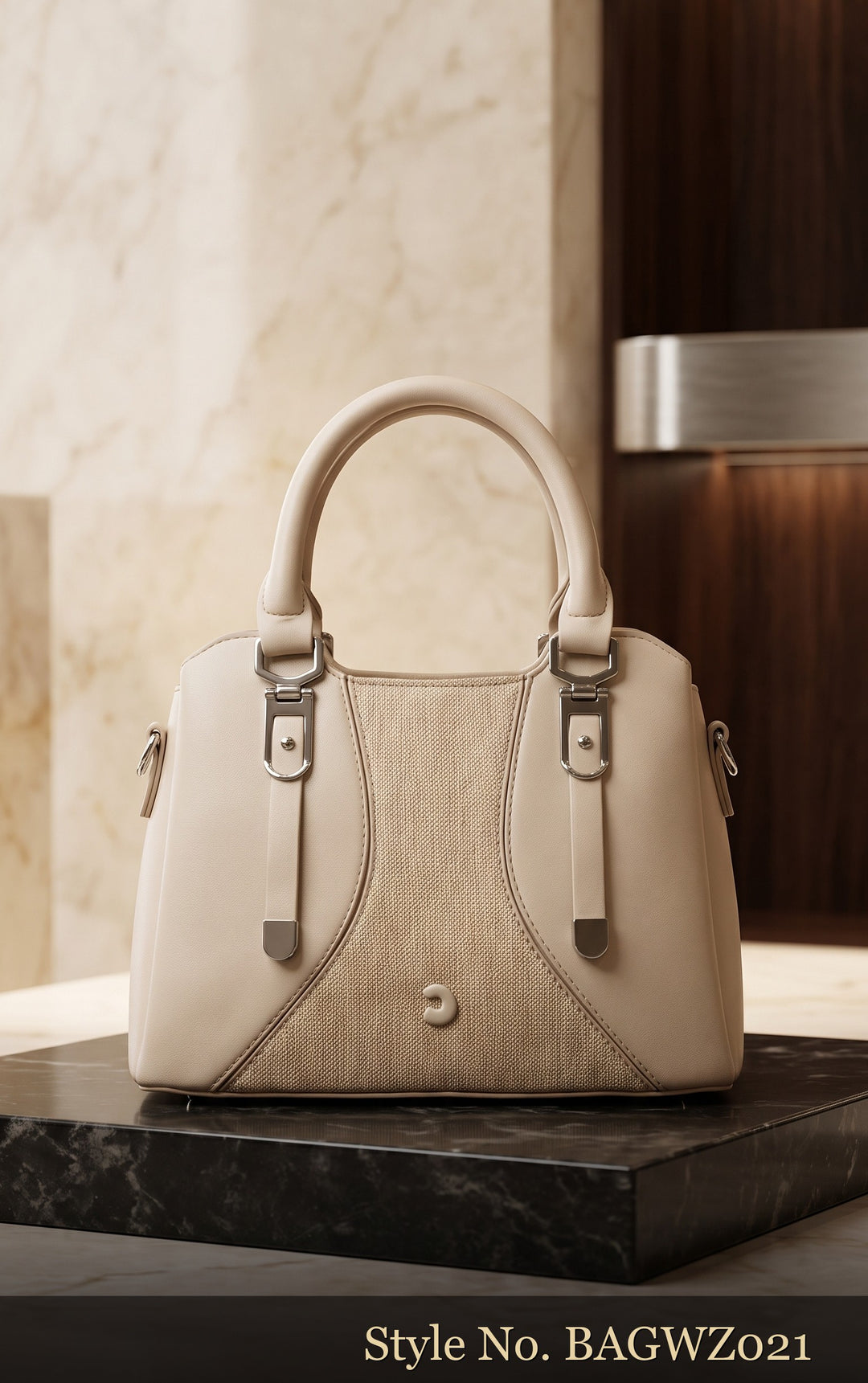 Cream Tote with Contrast Straps | BAGWZ021