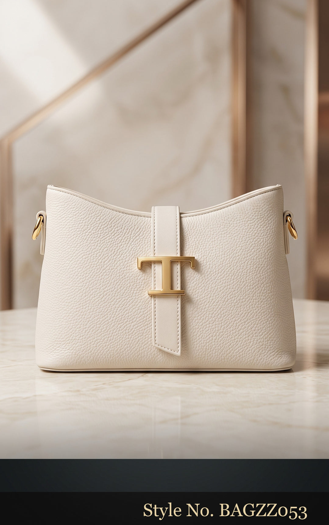 Cream Crossbody Bag with Contrast Strap | BAGZZ053
